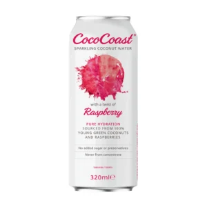 CocoCoast Sparkling Coconut Water Raspberry 320ml