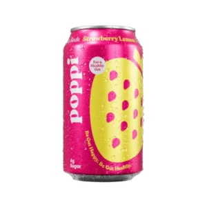 Poppi Prebiotic Soda Raspberry Rose flavor 355ml